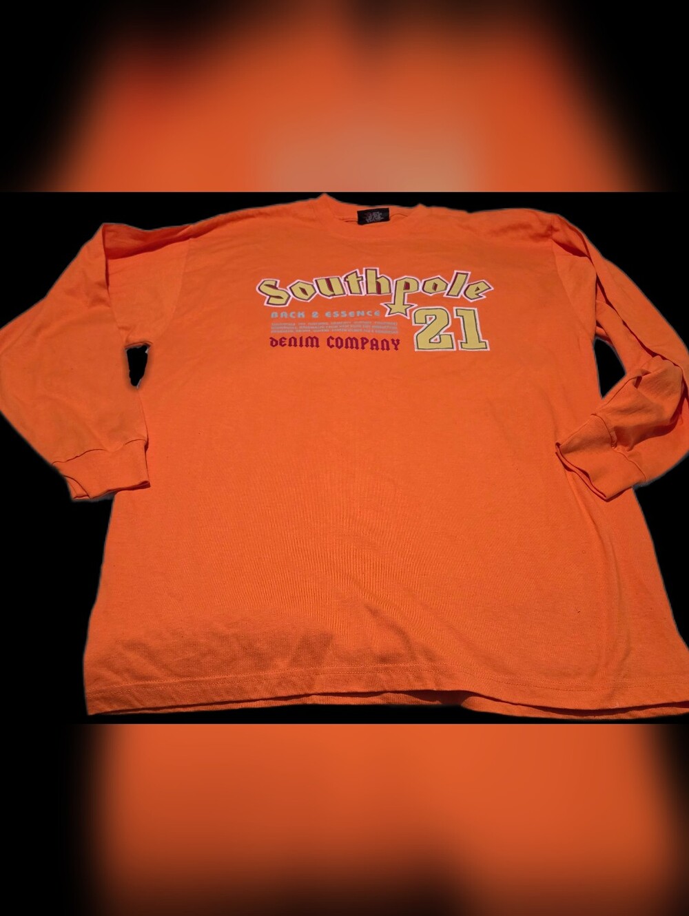 South Pole Bright Orange Graphic Logo Tee